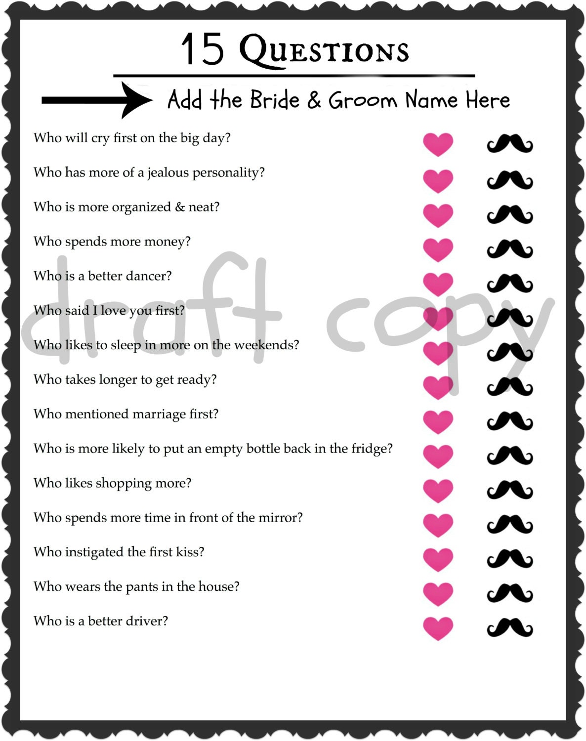 81 Bridal Shower Games Quiz Bridal Shower Quiz Games