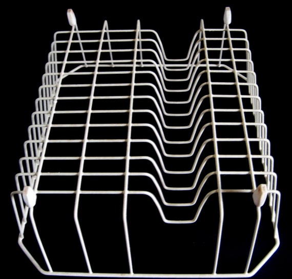 Rubbermaid Dish Rack Wire Metal Ivory 1980s Kitchen Vintage