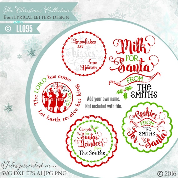 Download Christmas Plates Mugs Cookies Milk Carrots for Santa LL095