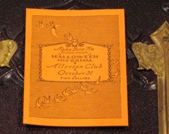 Vintage 1920's Halloween Invitation With Matching Envelope