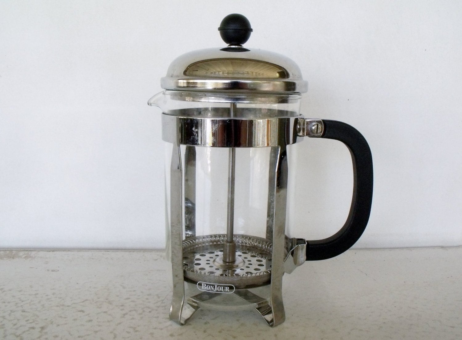 Deluxe French Coffee Press Glass Chrome 24 oz Bonjour