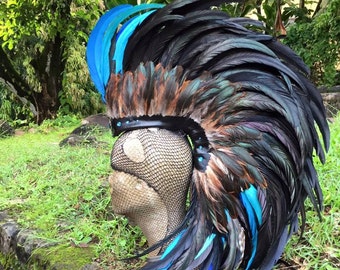 Roni - Customizable Feather Mohawk / Headdress