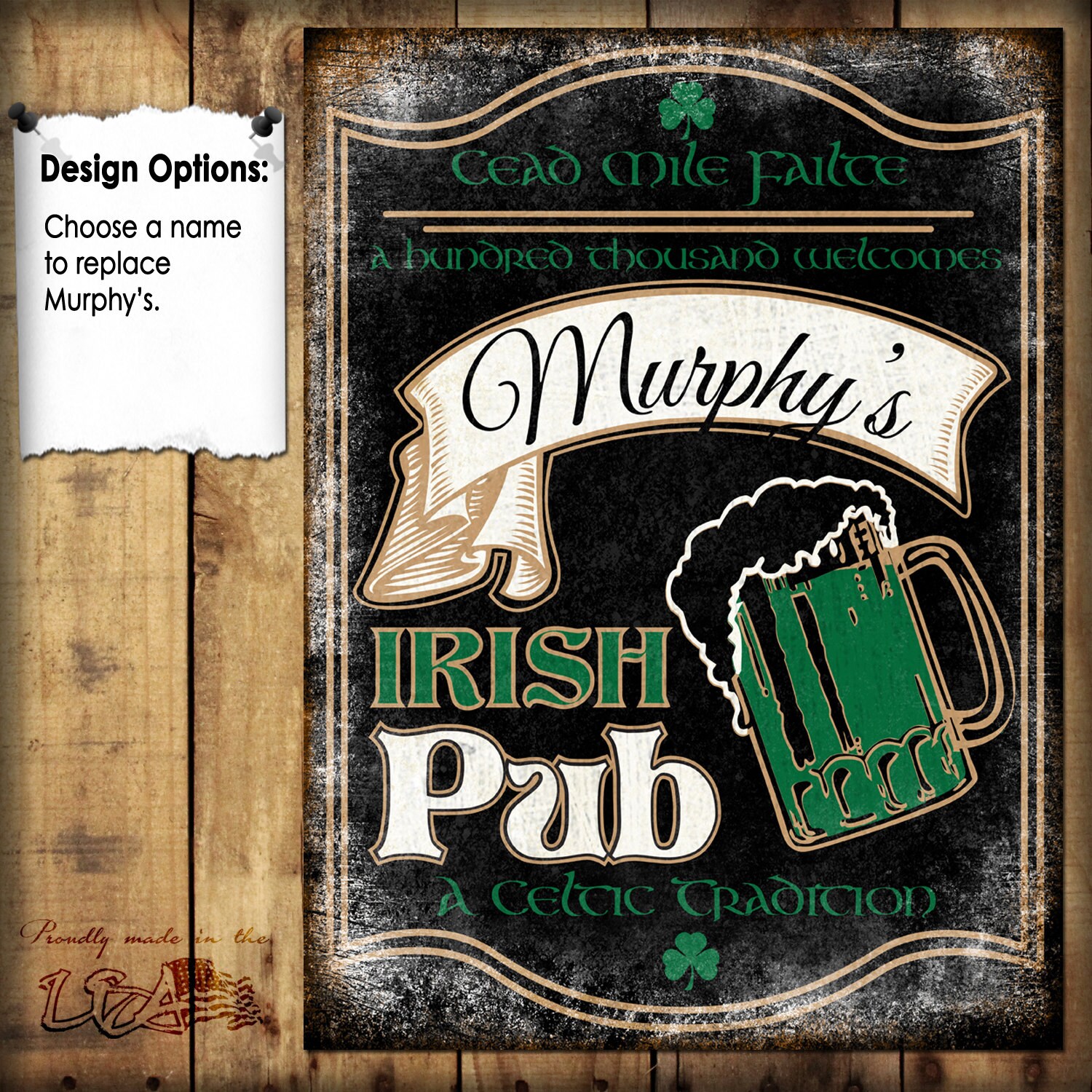 Custom Irish Pub Sign // Metal Sign // 12x16