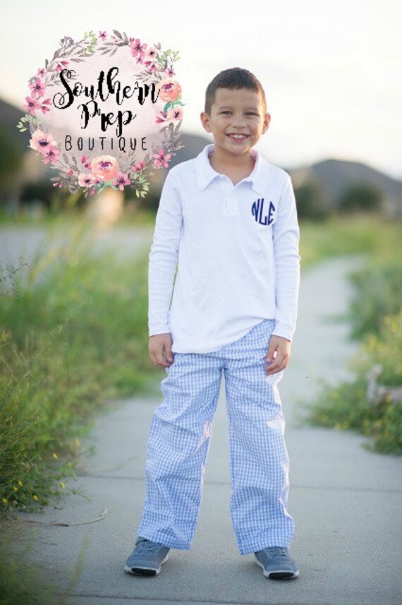 boys gingham pants