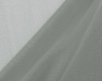 Nylon Spandex Performance Power Mesh Fabric by the Yard, Grey