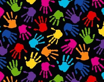 Caring Hands Fleece by Baum Textile Mills Fabric by the Yard