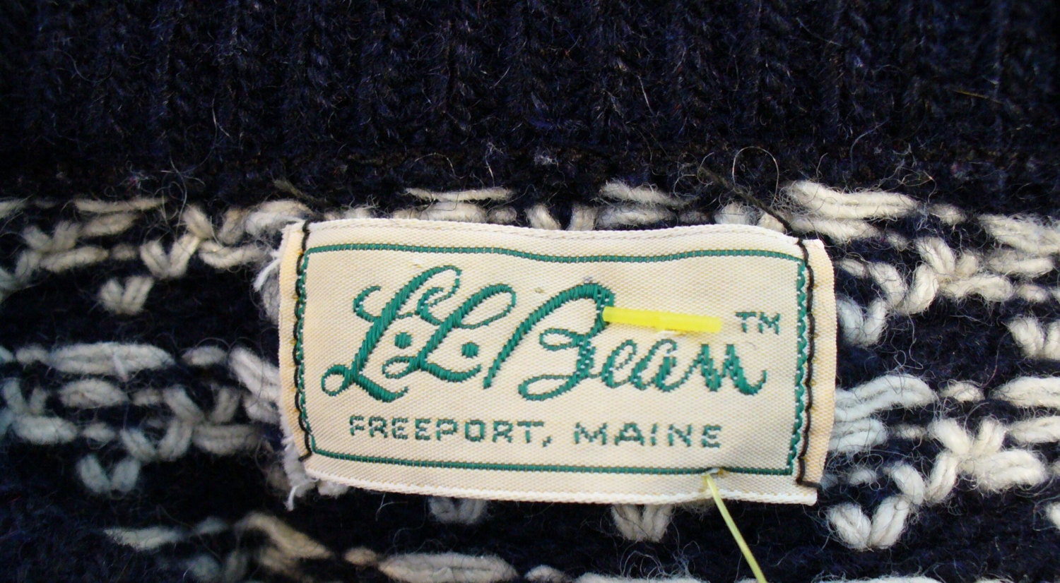 Vintage L.L. Bean Cursive Label Sweater