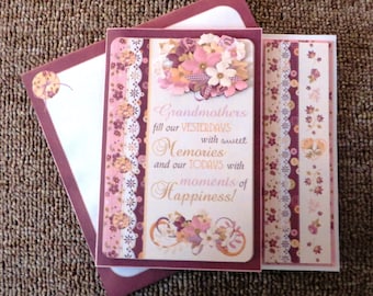 Grandmother birthday card with matching insert and envelope.