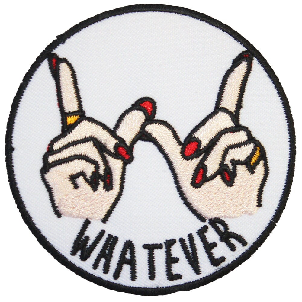 Whatever Hands Iron On Patch Embroidery Sewing DIY Customise