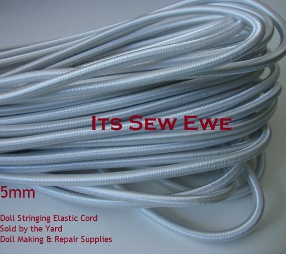 5mm Restringing Elastic Cord Sold by the Yard BJD Doll