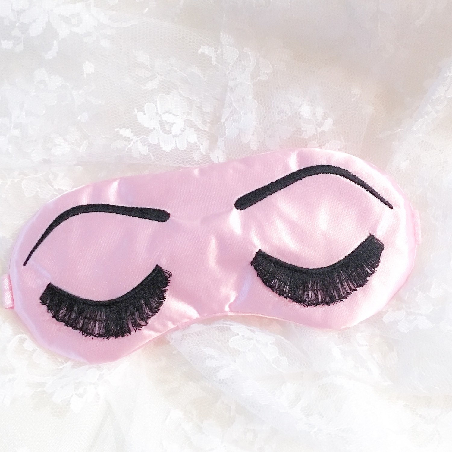 EYELASHES sleep mask PINK and BLACK