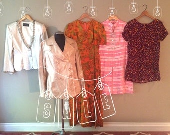 Reduced!! One Lot of Vintage Ladies Clothing on Sale