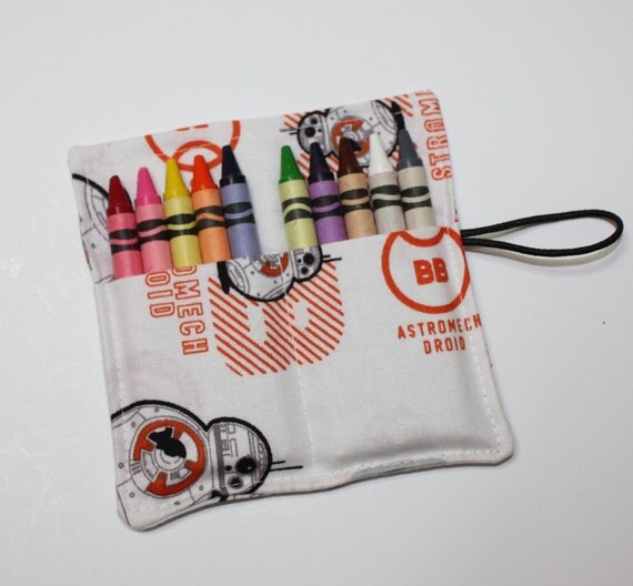BB8 Star Wars Party Favors READY TO SHIP Crayon Rolls made from Star Wars fabric, BB8 Astromech Droid, Star Wars fabric, Birthday Party Kids Il_570xn