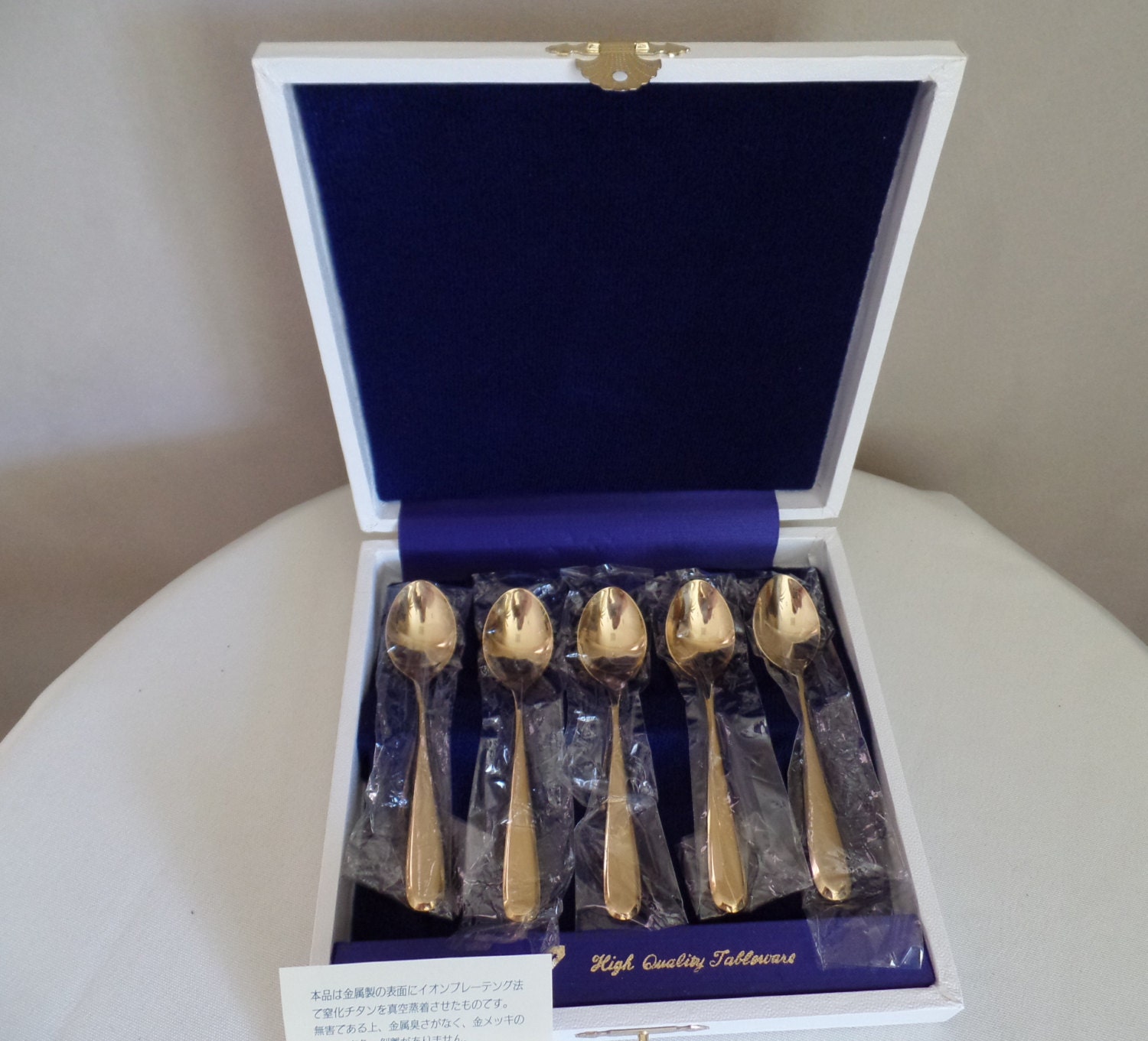 Martian Demitasse Spoons from Japan Set of Boxed Set NIB