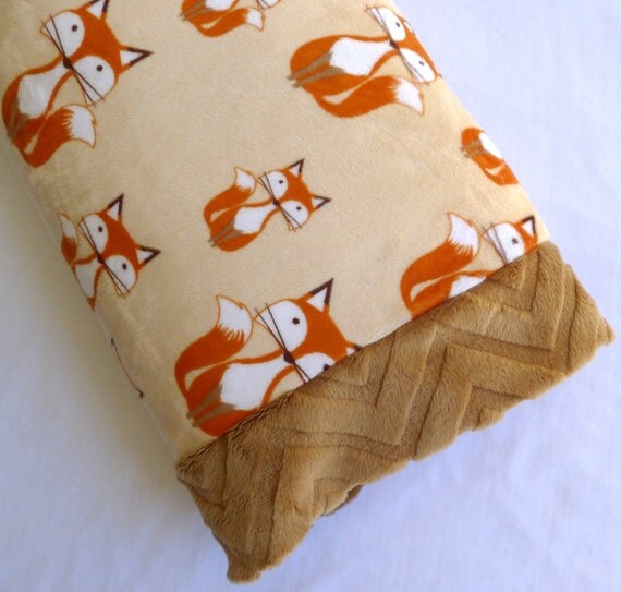Minky Pillowcase Travel Pillowcase Fox Pillowcase Minky
