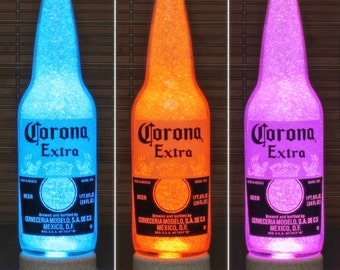 Corona Beer 24oz Remote Controlled Bottle Lamp Light Color Changing LED Mexico Bodacious Bottles