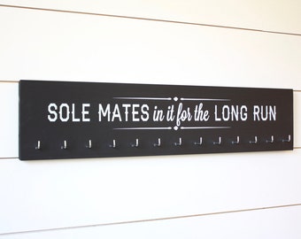 Running Medal Holder Soul Mates In it for the Long Run Race - Medal Holder, Medal Rack, Medal Display