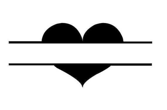 Download Heart Split SVG DFX EPS Cut File. Cricut and Silhouette