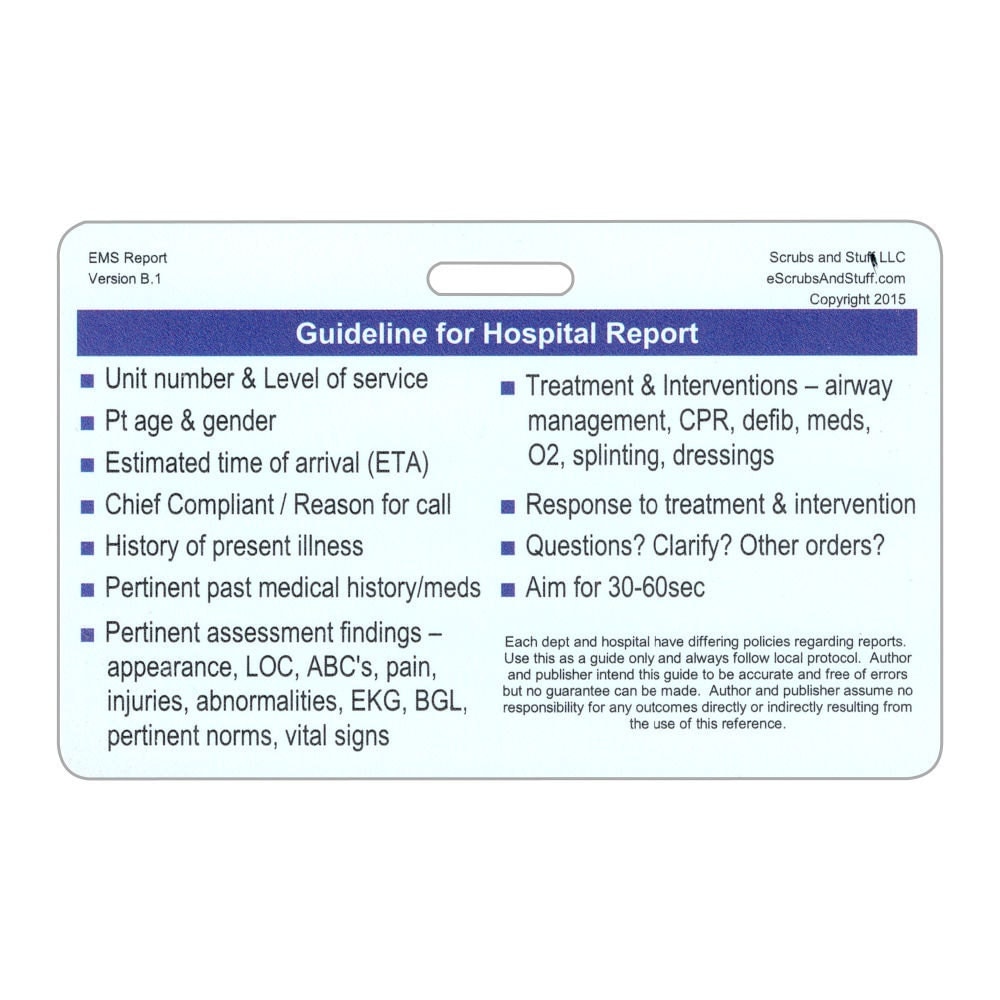 EMS Report & Alphabet Horizontal Badge Card