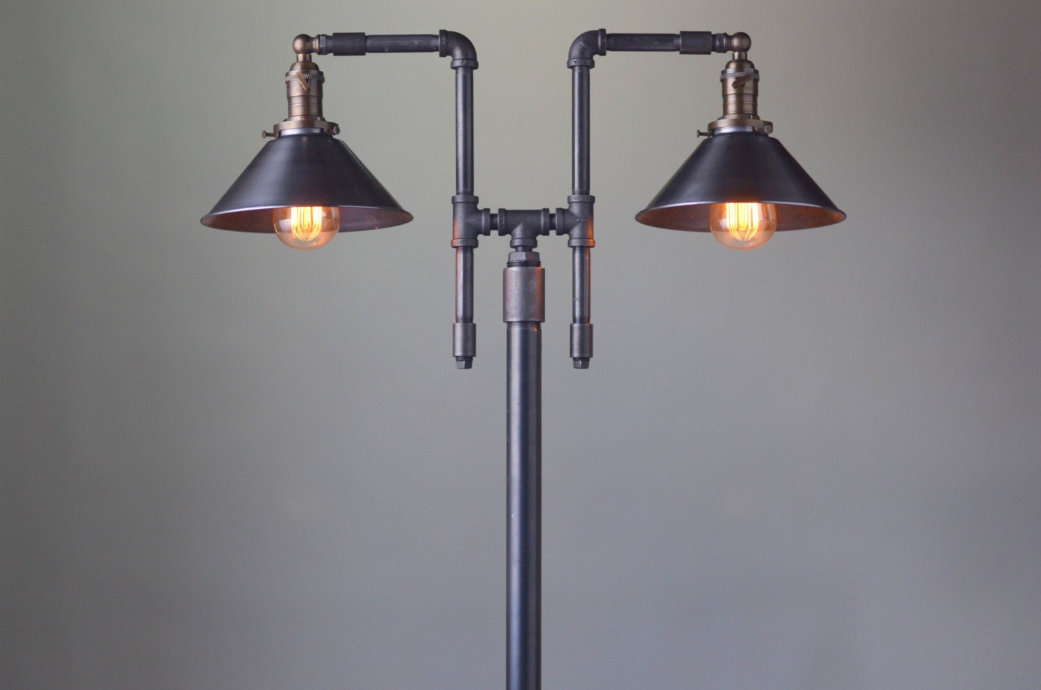 Vintage Floor  Lamp  Industrial Style Lighting Iron  Pipe 