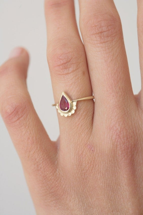 pear shaped engagement ring 14k gold ring set with a pear shape ruby wedding ring yellow gold alternative engagement ring handmade - Pear Shaped Wedding Ring Sets pear shaped engagement ring 14k gold ring set with a pear shape ruby wedding ring yellow gold alternative engagement ring handmade - Pear Shaped Wedding Ring Sets