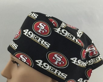 Surgical Scrub Cap - San Francisco 49ers Scrub Cap - 49ers Scrub Hat - Scrub Hats - Surgeons Scrub Cap - Doctors Gift