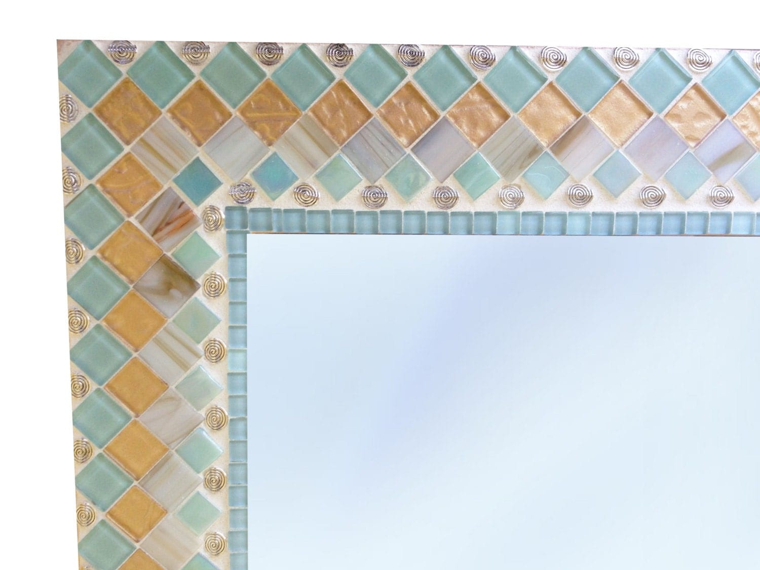 Bathroom Mirror Large Mosaic Mirror Beach House Decor