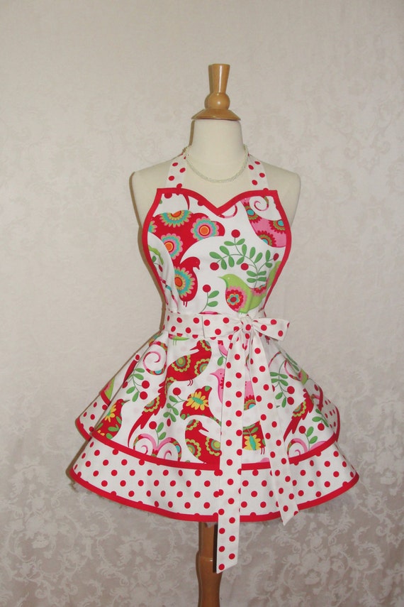 Flirty Pinup Sweetheart Double Skirt Apron in by Charmingapron