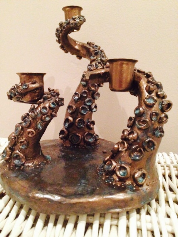 Octopus candle holder by oliviahanna90 on Etsy