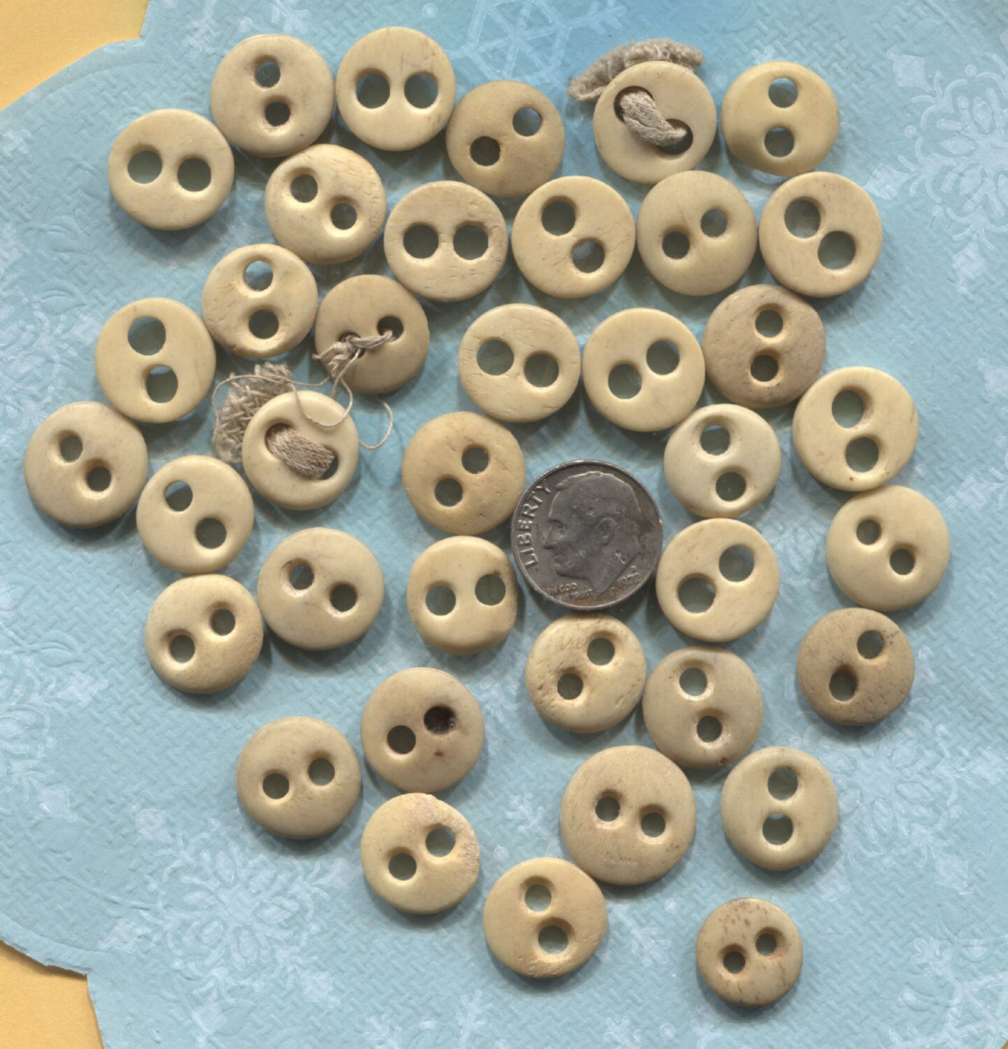 Lot of 35 Civil War Era Bone Buttons