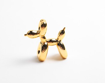 The MINI Balloon Dog - Metallic Gold Table Top Balloon Dog Decoration - Kids Room Decor Animal Statue -Faux Taxidermy Circus Balloon Animals
