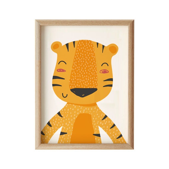 Tiger print Tiger Nursery Art Kids Art Baby room by MartaMunte