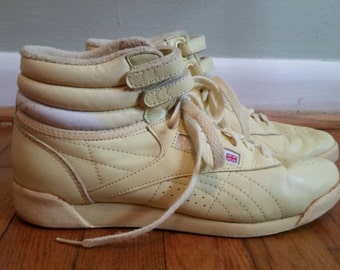Items similar to 80's Reebok High Tops - White Leather on Etsy