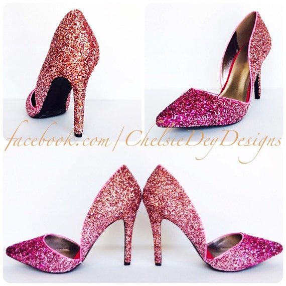 Glitter D'Orsay High Heels Hot Pink Pumps Light Pink by ...