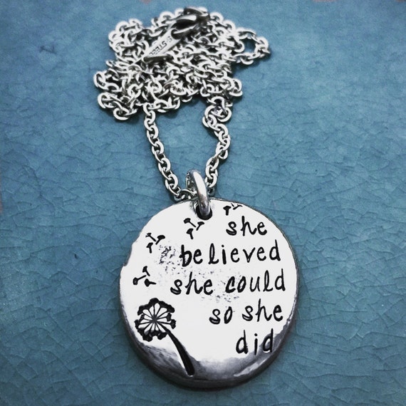 she believed she could so she did Hand Stamped by ILLBECHARMED