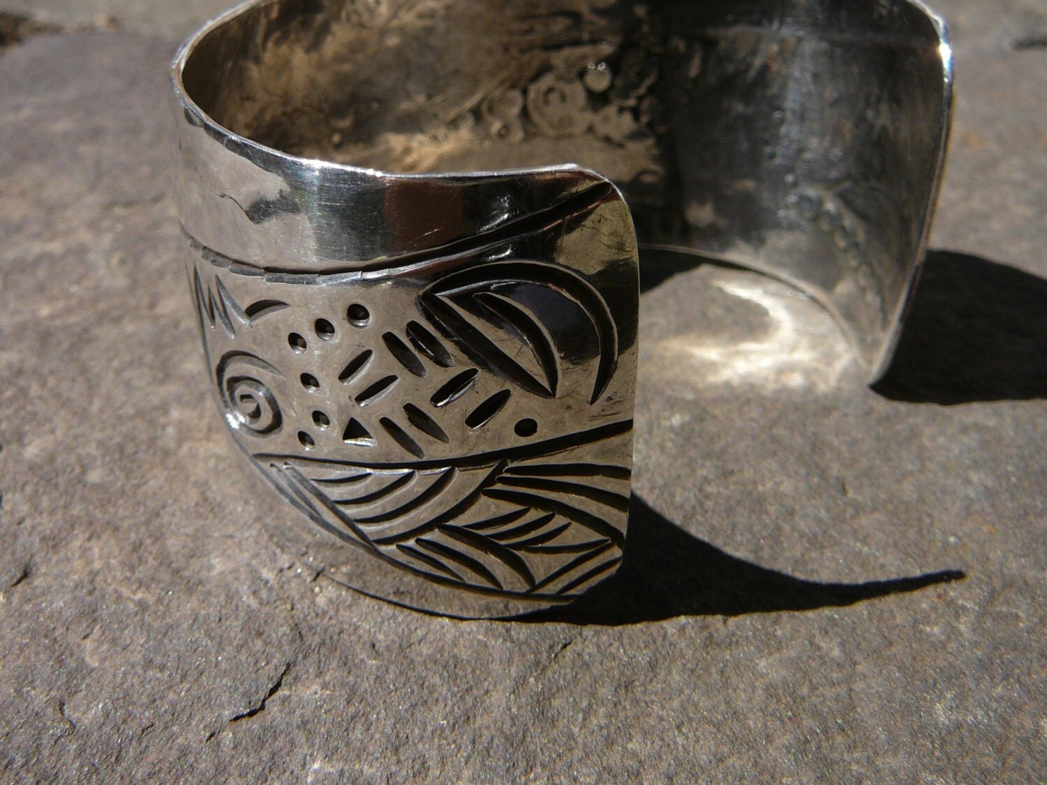 Silver Cuff Bracelet, Vintage Native American Jewelry, Native Sterling ...