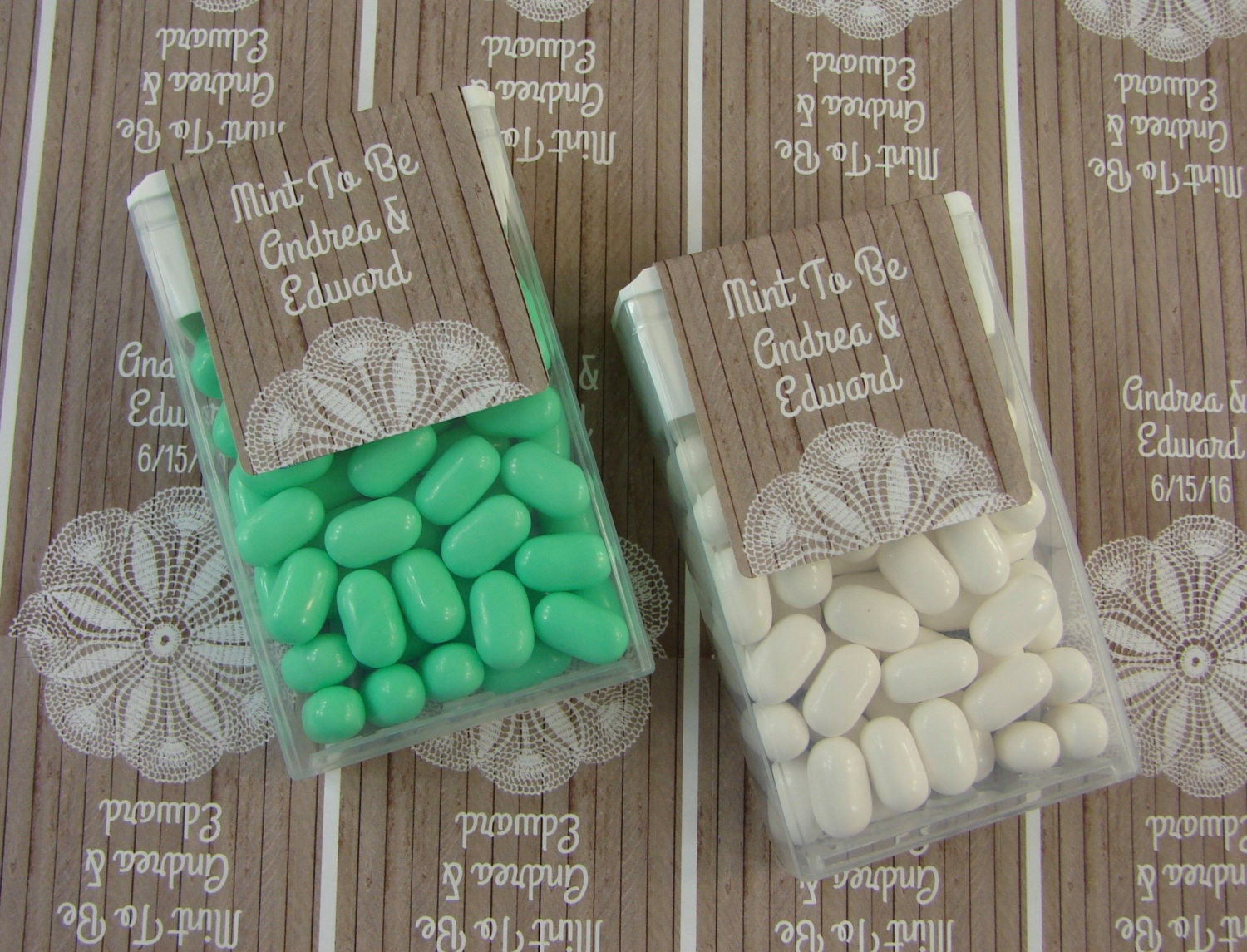 Personalized Tic Tac Wedding Favors Mint To Be Complete