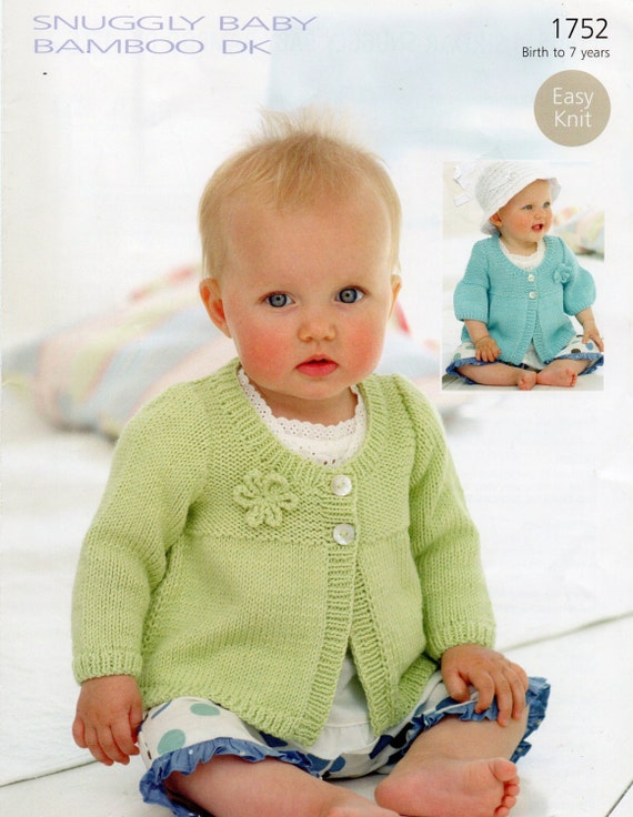 baby knitting pattern for baby / girl short or long sleeve