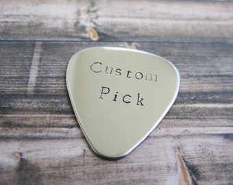Custom Guitar Pick, Personalized Guitar Pick, Hand Stamped Guitar Pick, Customized Guitar Pick, Engraved Guitar Pick, Custom Guitar Pick