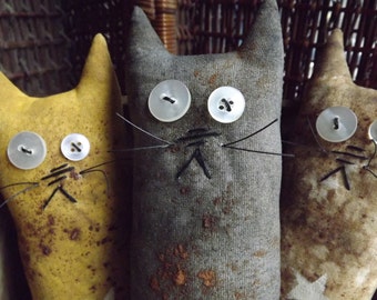 Primitive Cat Bowl Fillers Rustic Farmhouse Style Cottage Home Decor