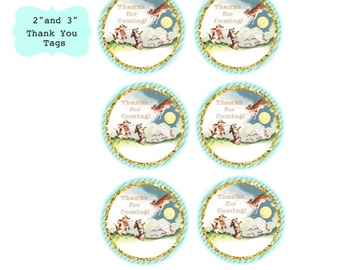 Nursery Rhyme Baby Shower Favor Thank You Tags