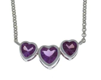 2 Ct Alexandrite Heart Bezel Pendant .925 Sterling Silver