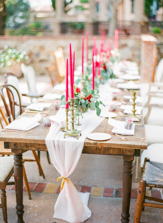 Chiffon Table Runner Custom Colors romantic by CandyCrushEvents