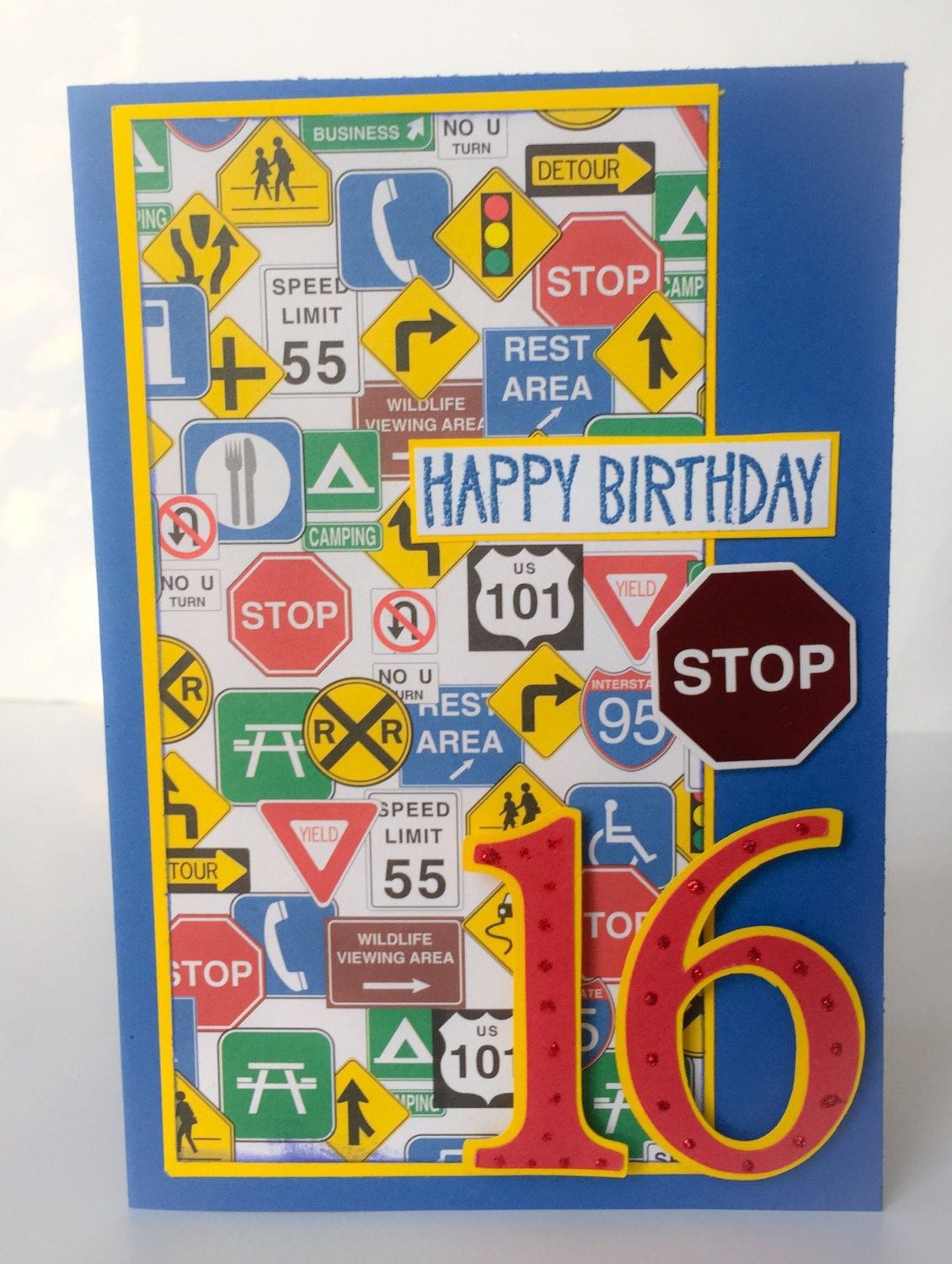 Handmade Sixteenth Birthday Card 16th Birthday Card Boys