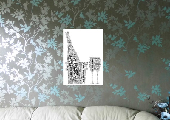Celebration Personalised Word Art Print 