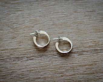 Simple Sterling Silver Hoop Earrings
