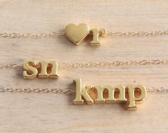 Personalized Initial Necklace, Letter Necklace, Lowercase Necklace, Tiny Gold Letter Necklace, Gold Initial Necklace, Personalized Jewelry