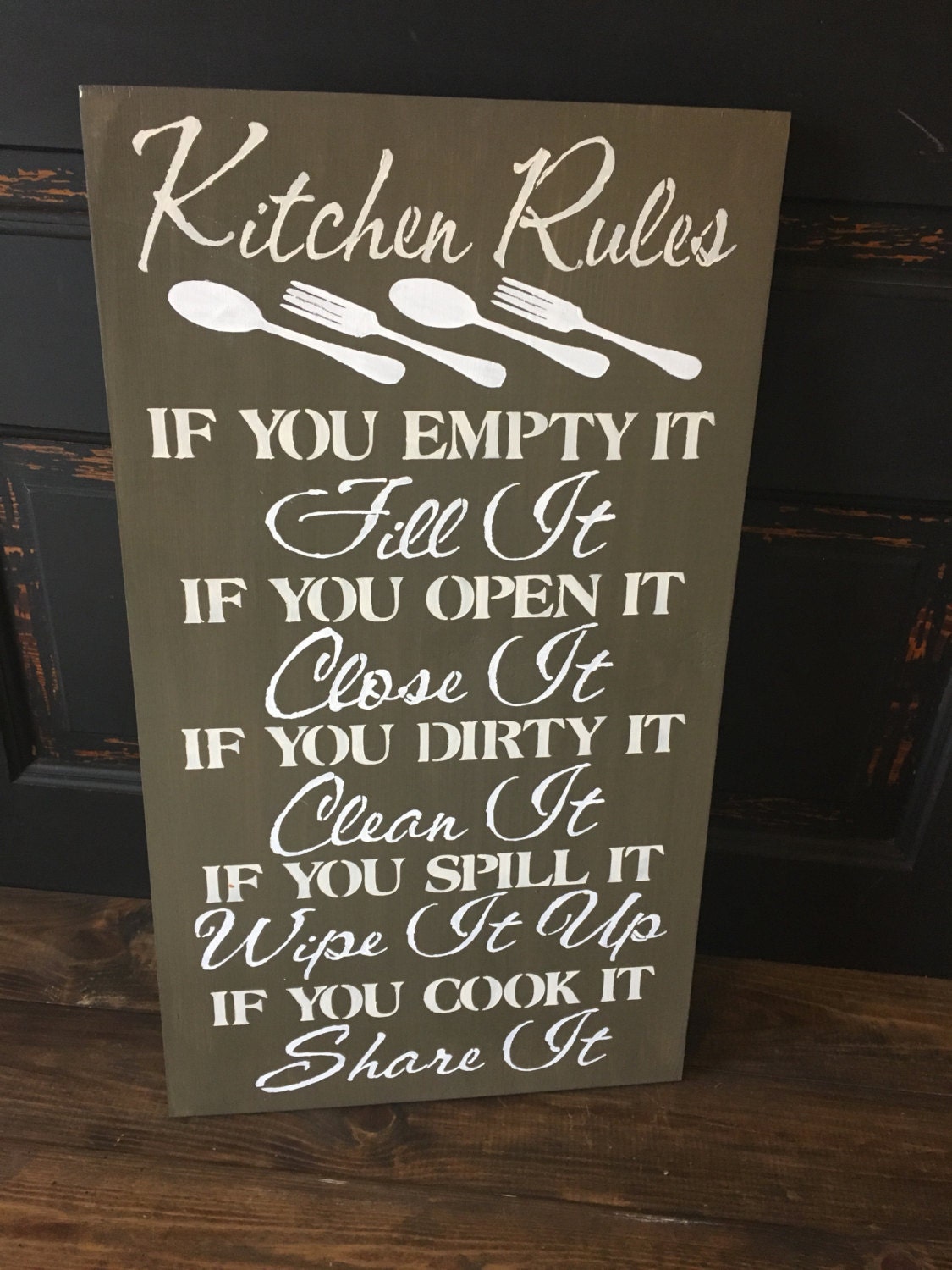 Kitchen Rules Sign   Il Fullxfull.1102666663 Exvb 