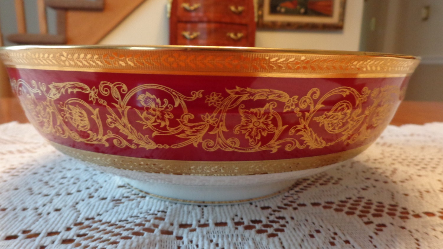 Chfield Haviland Limoges Fruit Bowl / Gold Gild China/ Limoges