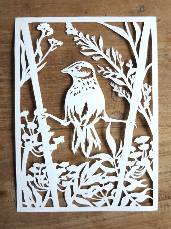 Items similar to Cut paper art - Paper cut art - Hand cut paper cutting